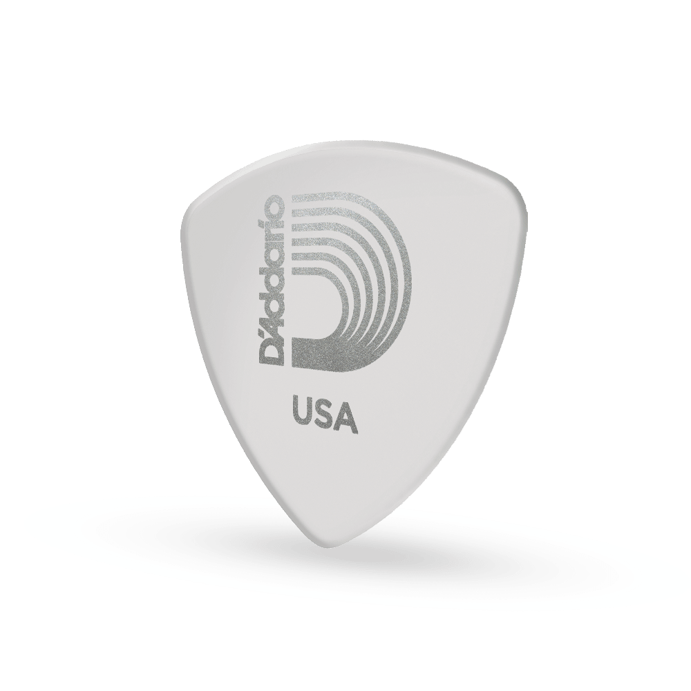 D'Addario White Celluloid Guitar Picks, 100 pack, Extra Heavy, Wide Shape - Image 2
