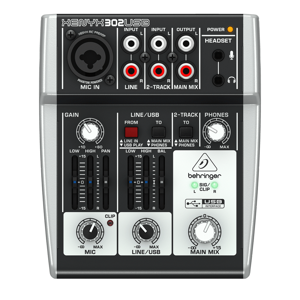 The Behringer Premium XENYX 302USB 5-Input Mixer With Microphone Preamp - Image 2