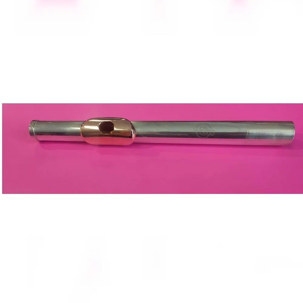 Trevor James Solid Silver Flute Headjoint with 14K Gold Lip Plate and Riser - Image 2