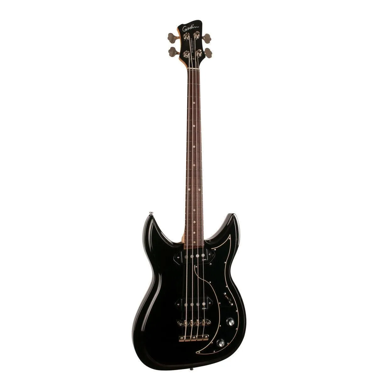 Godin Dorchester 4 String Solid Body Electric Bass Guitar Black RN With Gig Bag - Image 2