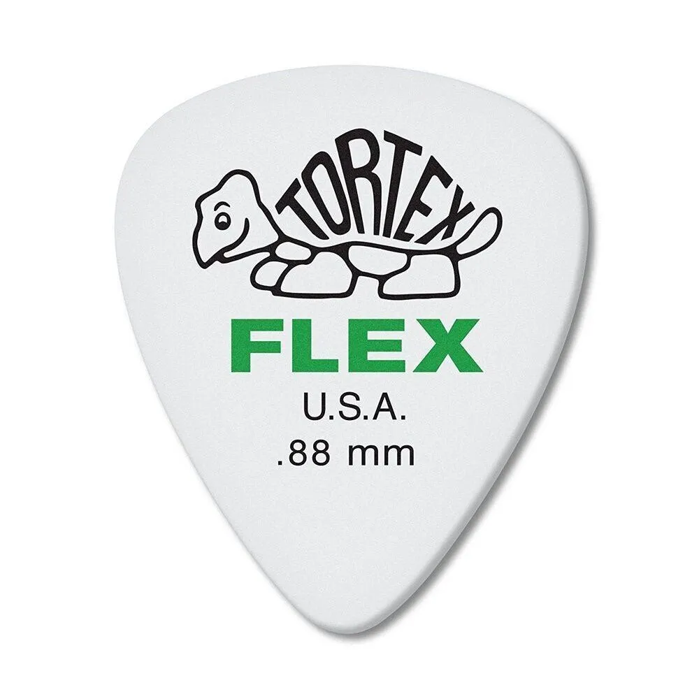 Dunlop Tortex Flex Standard 0.88mm Green Guitar Picks - 4 picks - Image 2