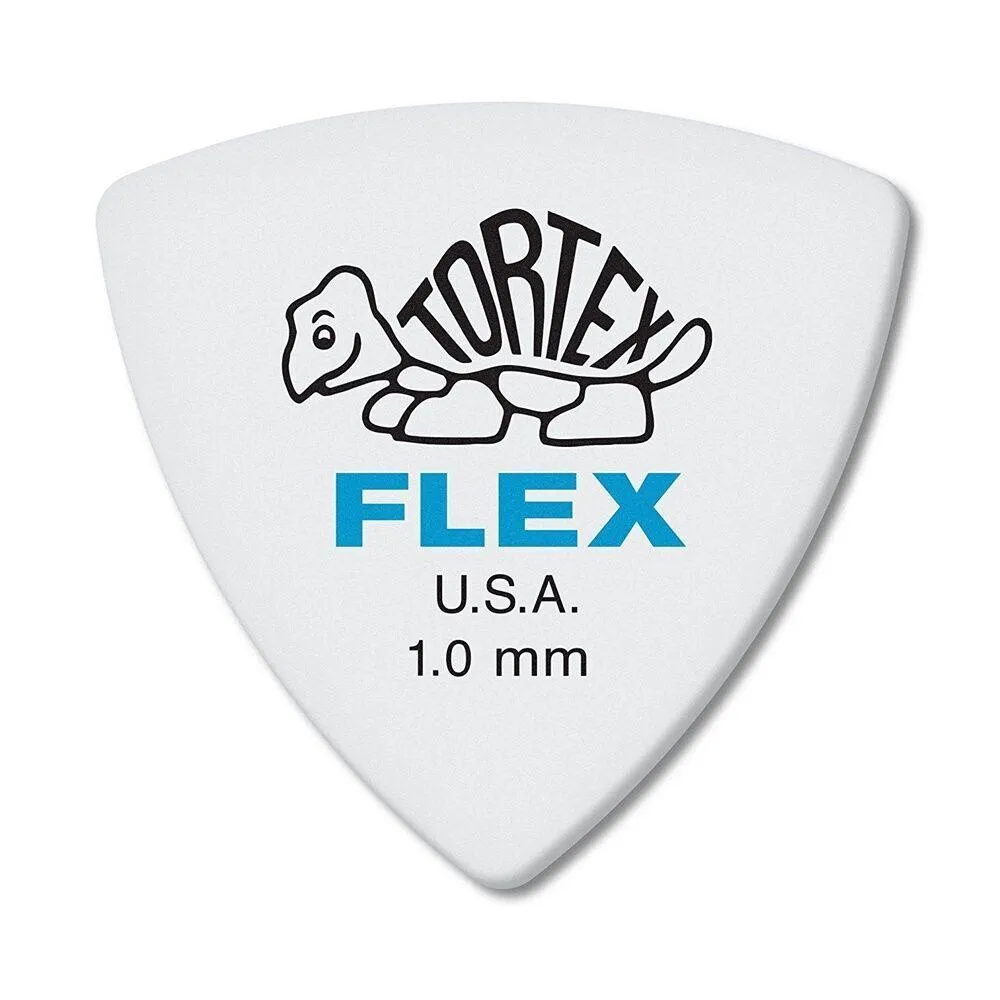 Dunlop Tortex Flex Triangle 1.0 mm Blue Guitar Picks - 4 picks - Image 2