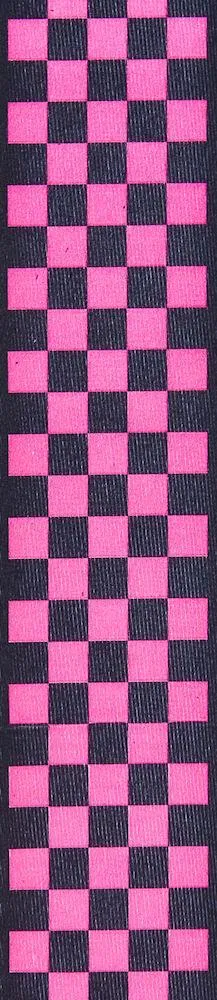 D'Addario Woven Guitar Strap, Black/Pink Checker Pattern - Image 2