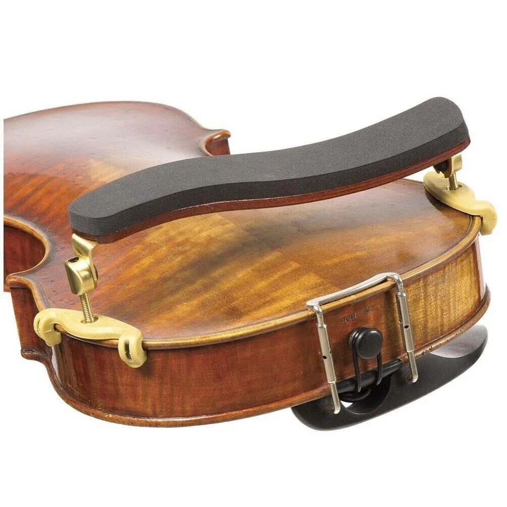 Kun Bravo 4/4 Violin Shoulder Rest - Maple with Brass Fittings and Bag - Image 2