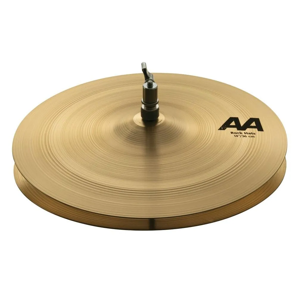 Sabian AA21403 AA Series Rock Hi-Hats Natural Finish B20 Bronze Cymbal 14in - Image 2