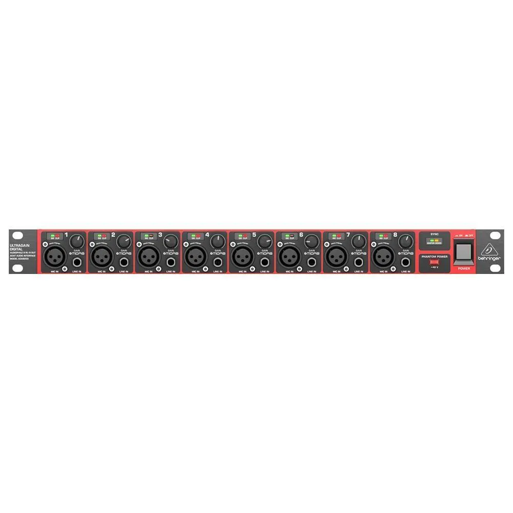 The Behringer Ultragain Digital ADA8200 Audio Interface With MIDAS Mic Preamp - Image 2