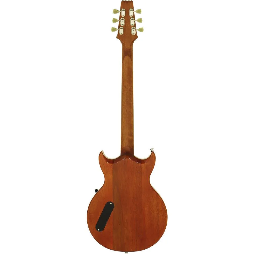 Aria 212-MK2 Bowery Semi-Hollow Electric Guitar in Phantom Blue - Image 2