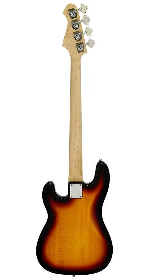 Aria STB-PB Series Electric Bass Guitar in 3-Tone Sunburst - Image 2