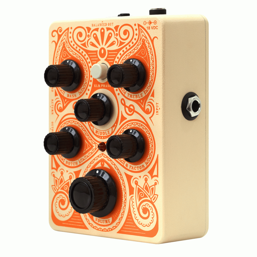 Orange Acoustic Guitar Preamp Pedal with XLR and 1/4" Outputs - Image 2