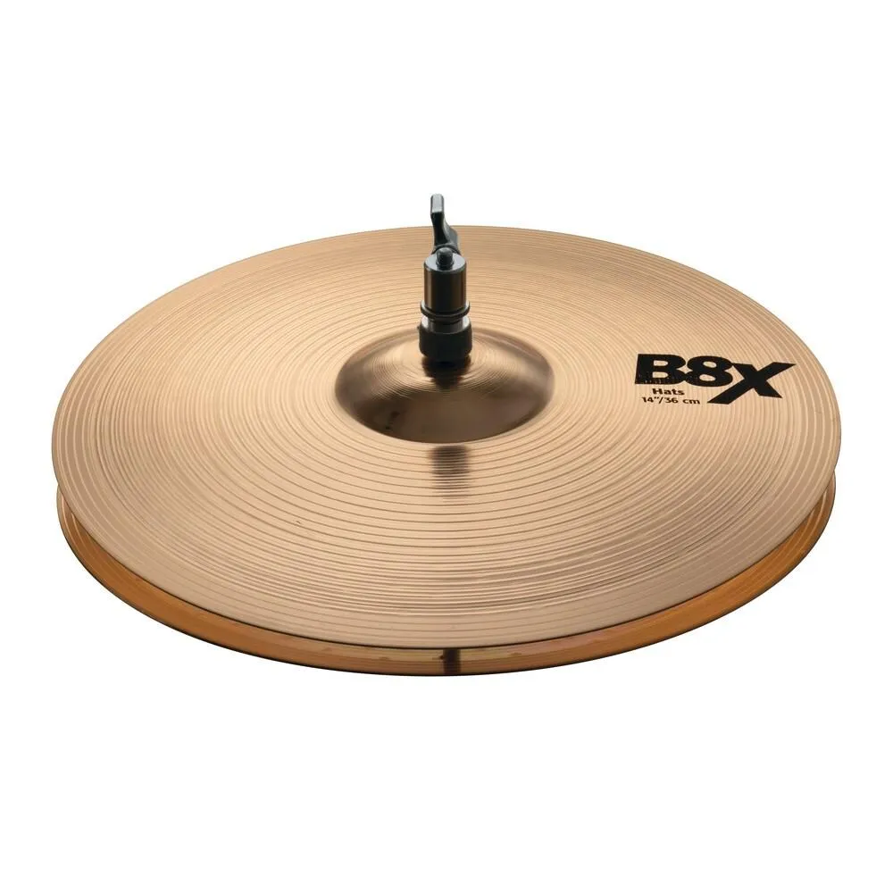 Sabian B8X41402X B8X Series Hi-Hats Bright Sound B8 Bronze Cymbal 14in - Image 2