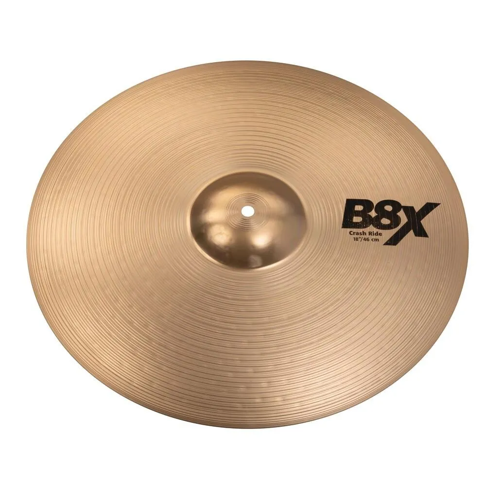Sabian B8X41811X B8X Series Crash Ride Brilliant Finish B8 Bronze Cymbal 18in - Image 2