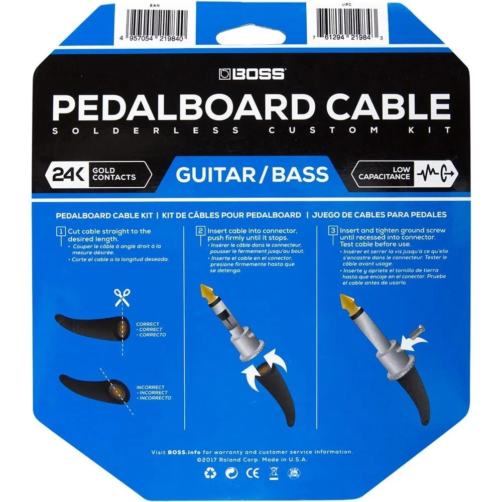 Boss BCK12 Premium Solderless Pedalboard Cable Kit - 12-Piece - Image 2