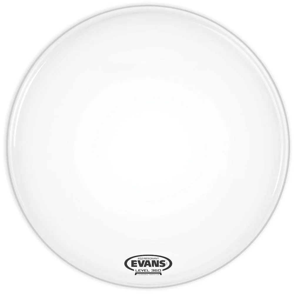 Evans EQ3 Resonant Smooth White Bass Drum Head, No Port, 26 Inch - Image 2