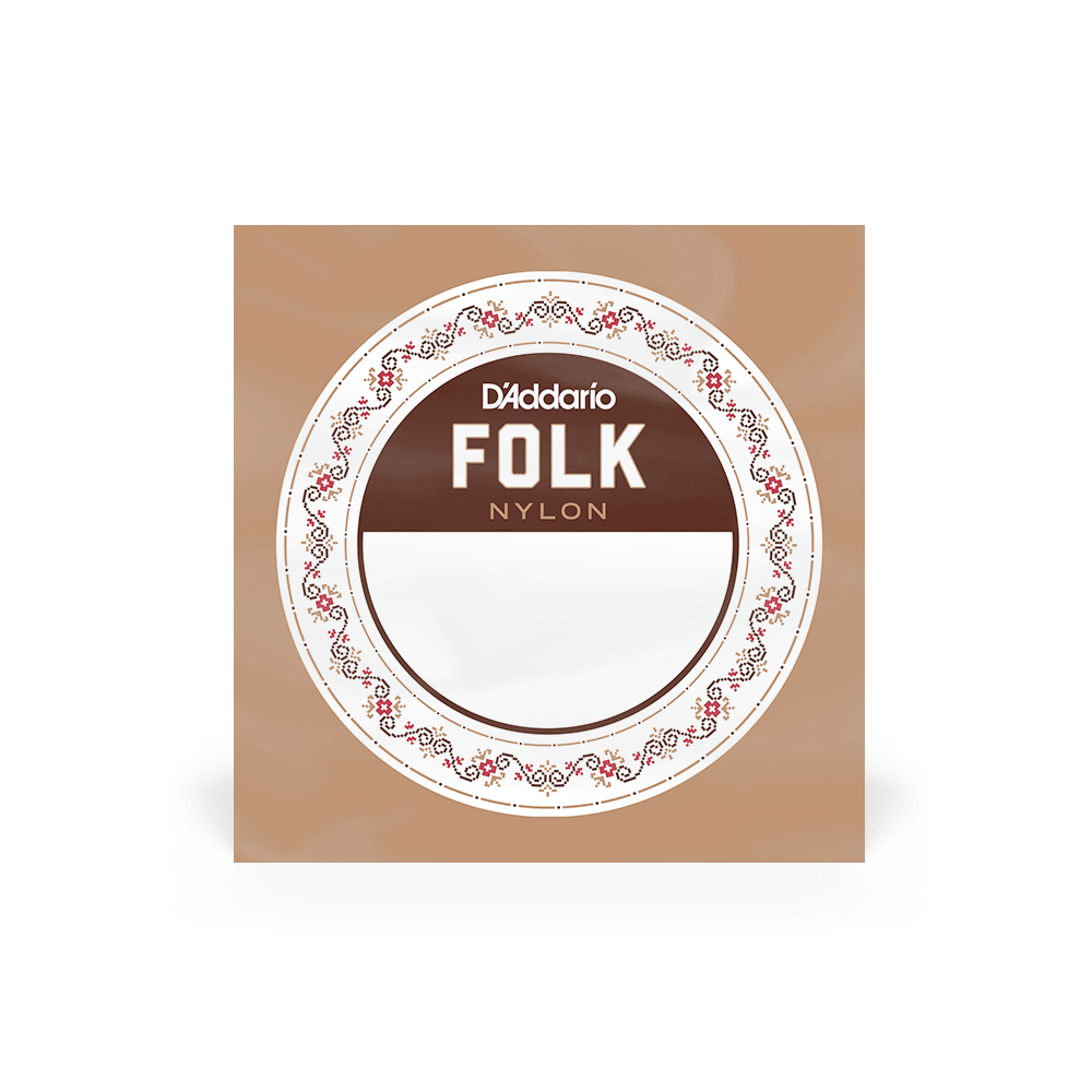 D'Addario BEB028 Folk Nylon Guitar Single String, Black Nylon, Ball End, .028 - Image 2