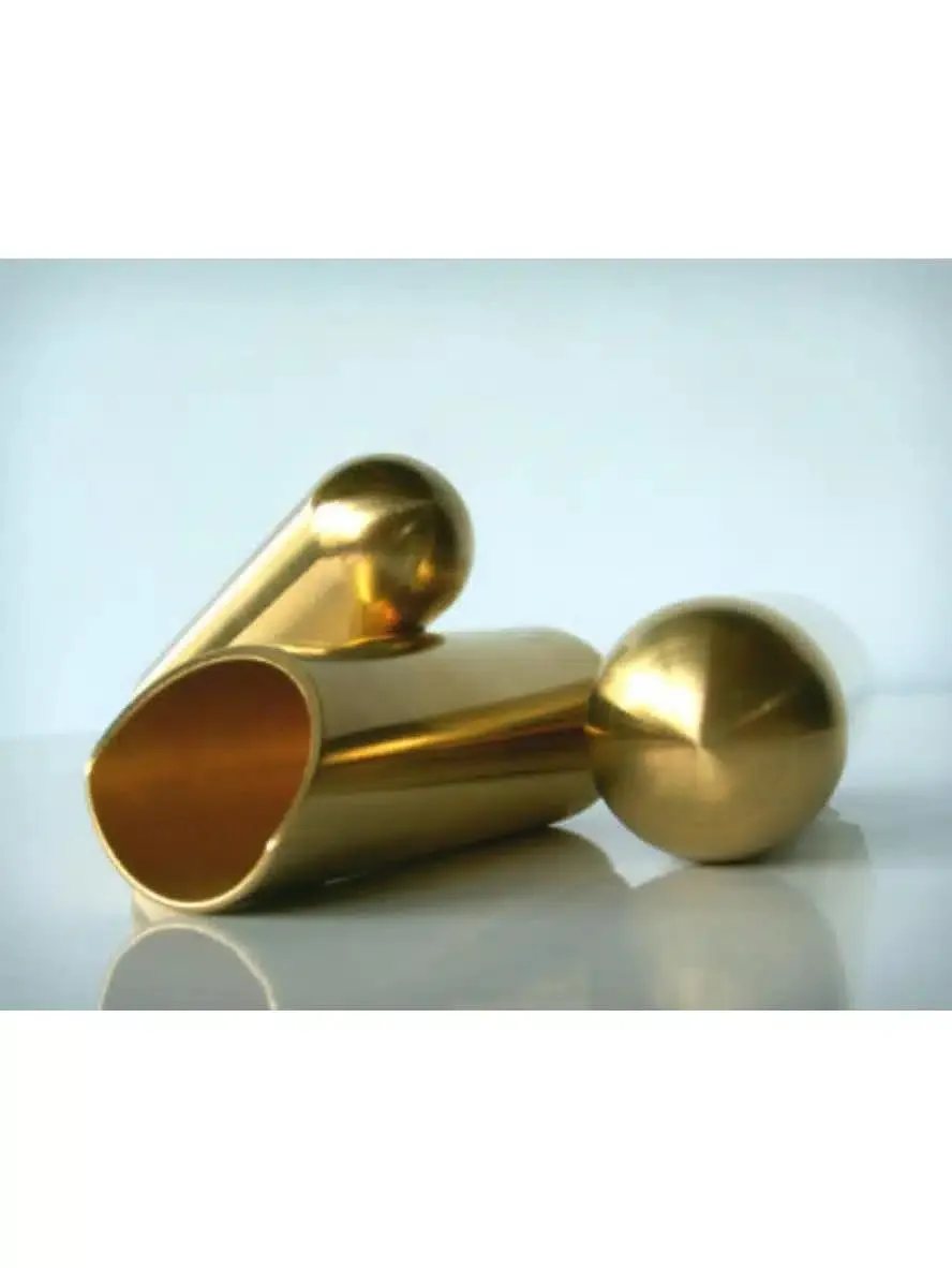 The Rock Slide Balltip Large Brass Guitar Slide - Image 2