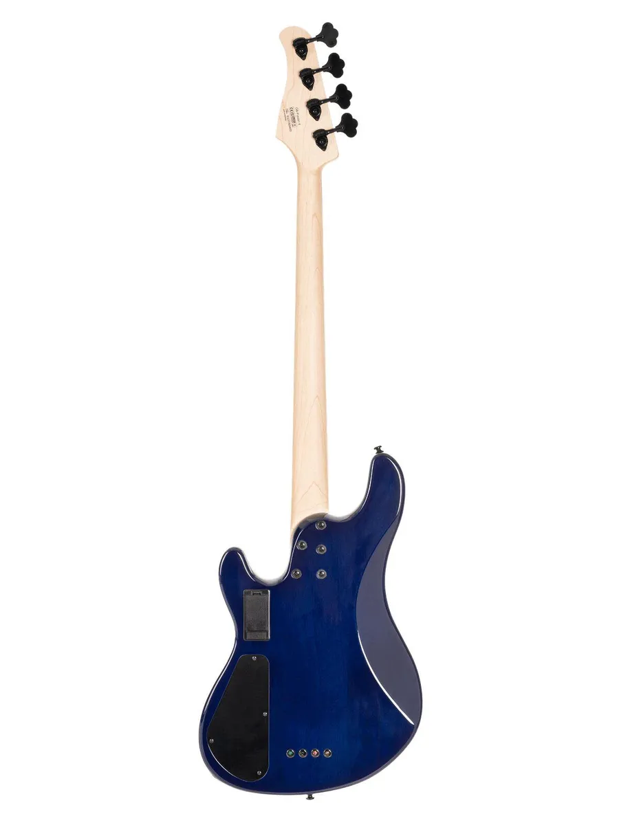 Cort GB-Fusion 5 String Electric Bass Guitar - Blue Burst W/ Grey Bag - Image 2
