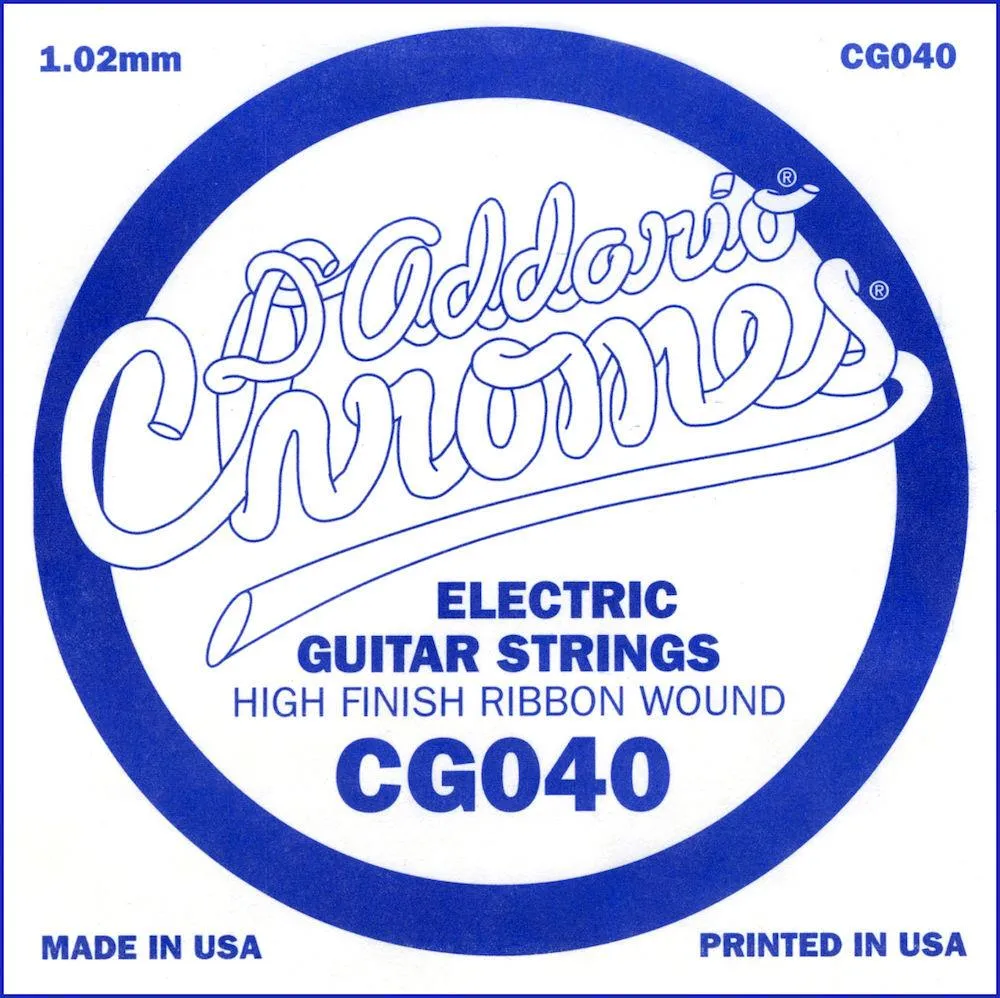 D'Addario CG040 Flat Wound Electric Guitar Single String, .040 - Image 2