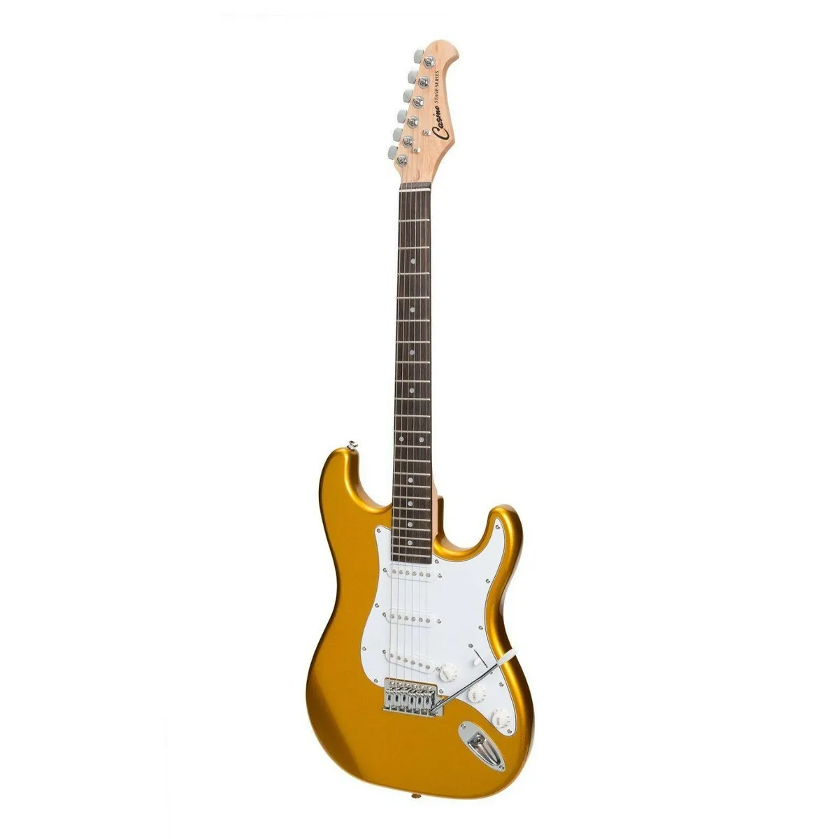 Casino ST-Style Electric Guitar (Gold Metallic) w/ Bag and Strap - Image 2