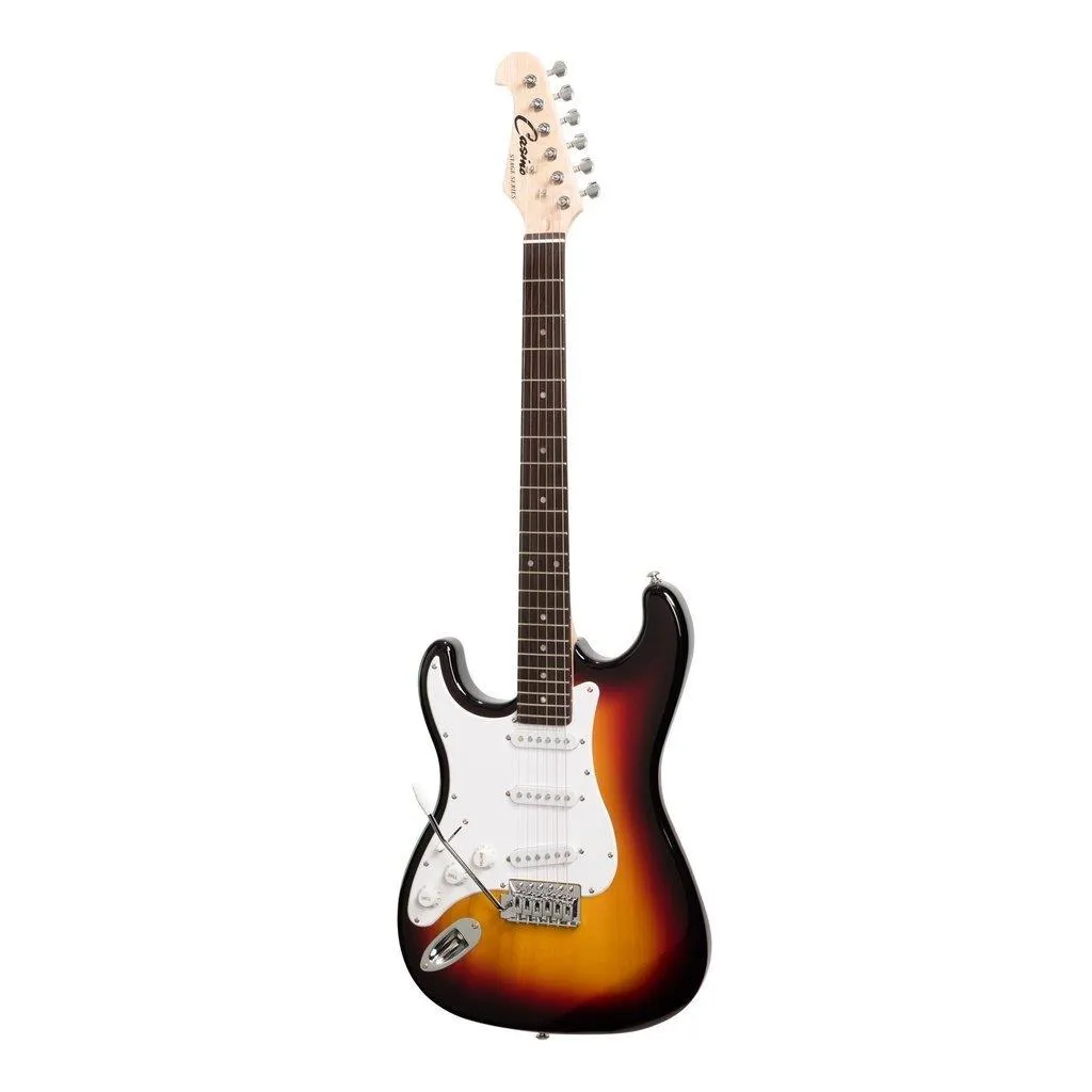 Casino ST-Style Left Handed Electric Guitar Sunburst W/ Bag and Strap - Image 2