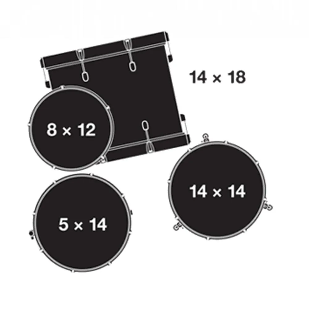 GRETSCH CATALINA CLUB 4-Piece Shell Fusion Drum KIT Red Satin Flame - Image 2