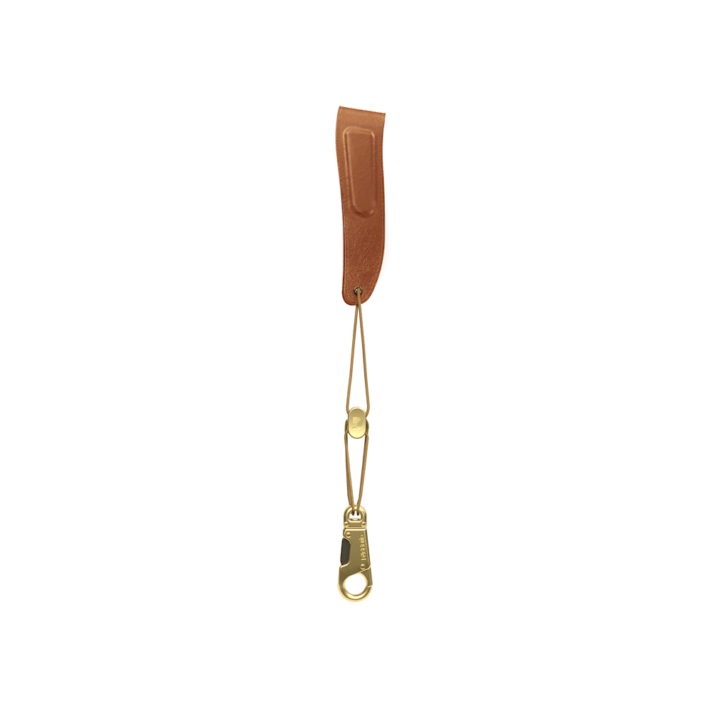 D'Addario Woodwinds Padded Leather Neck Strap, Tenor/Baritone, Brown/Brass - Image 2