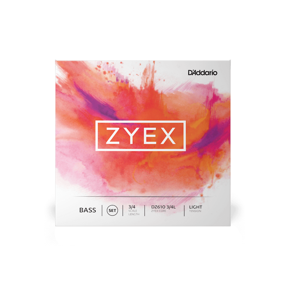 D'Addario Zyex Bass String Set, 3/4 Scale, Light Tension - Image 2
