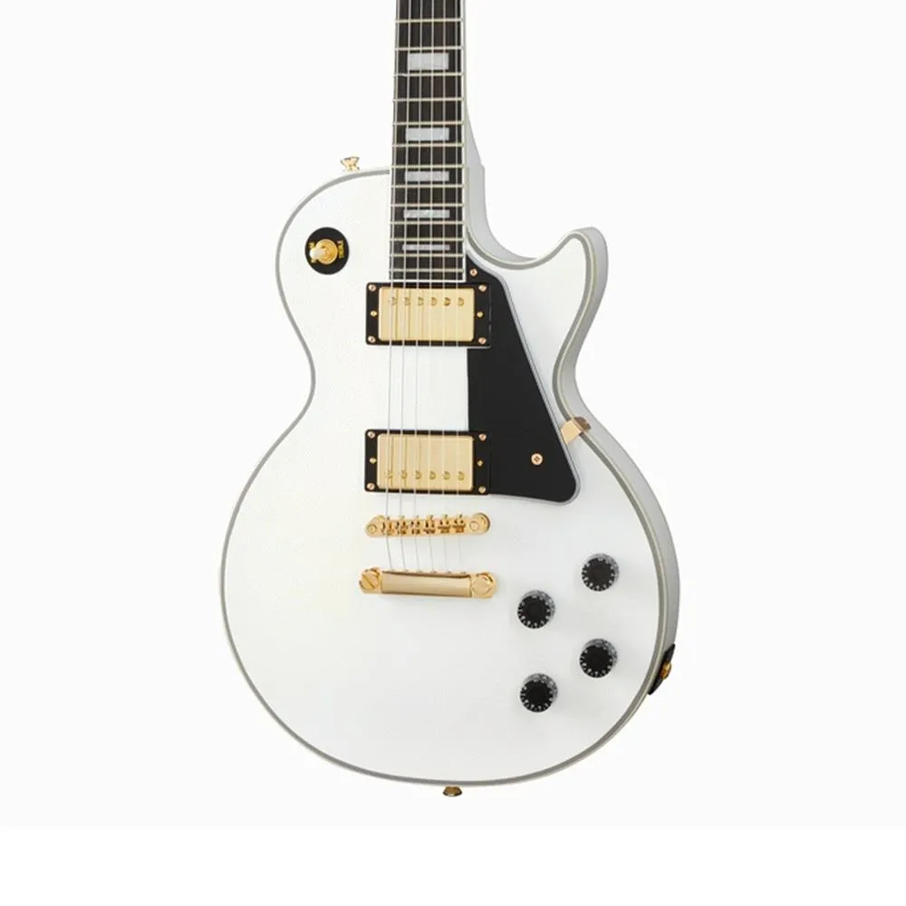 Epiphone Les Paul Custom Electric Guitar - Alpine White - Image 2