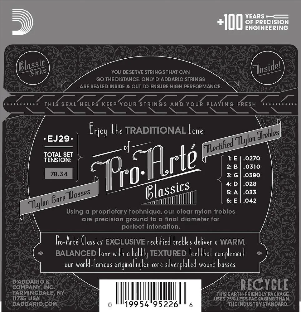 D'Addario EJ29 4 SETS Rectified Classical Guitar Strings, Moderate Tension - Image 2