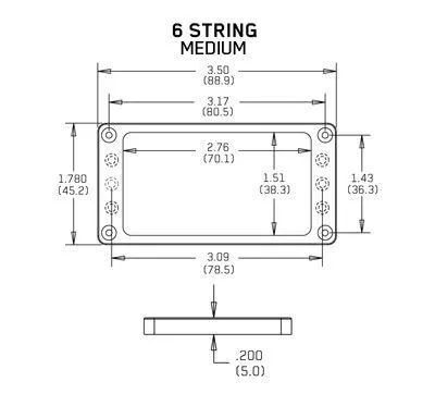 EMG Flat 6 Medium Pickup Mounting Ring Black - Image 2
