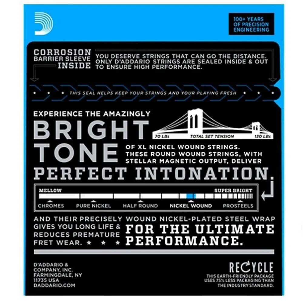 D'Addario EXL140 Nickel Wound Electric Guitar Strings 10 - 52 - Image 2
