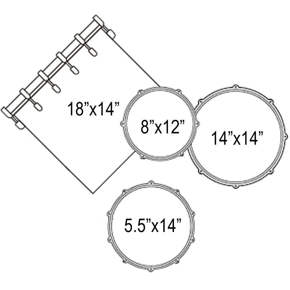 Dixon Fuse Maple 418 Series 4-Pce Drum Kit with Hardware - Image 2