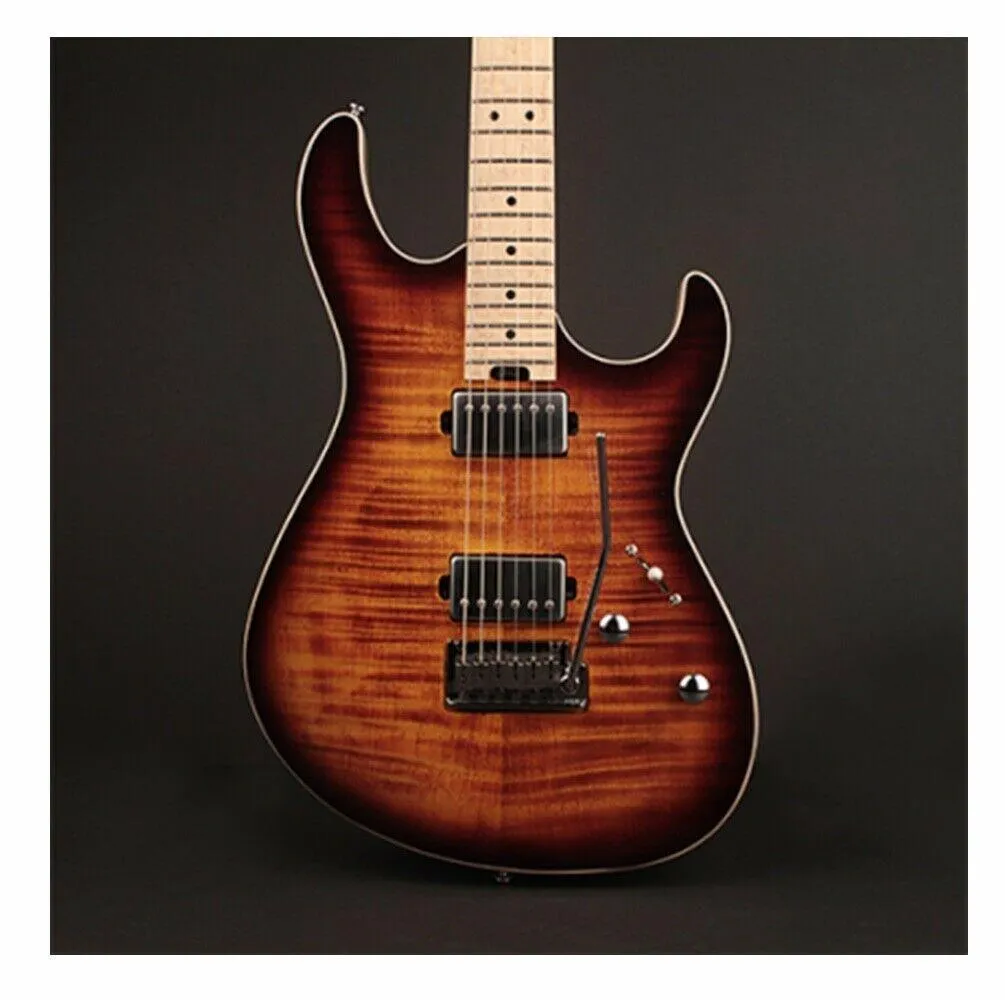 Cort G290 Fat Electric Guitar AVB Antique Vintage Burst with Hard Case - Image 2