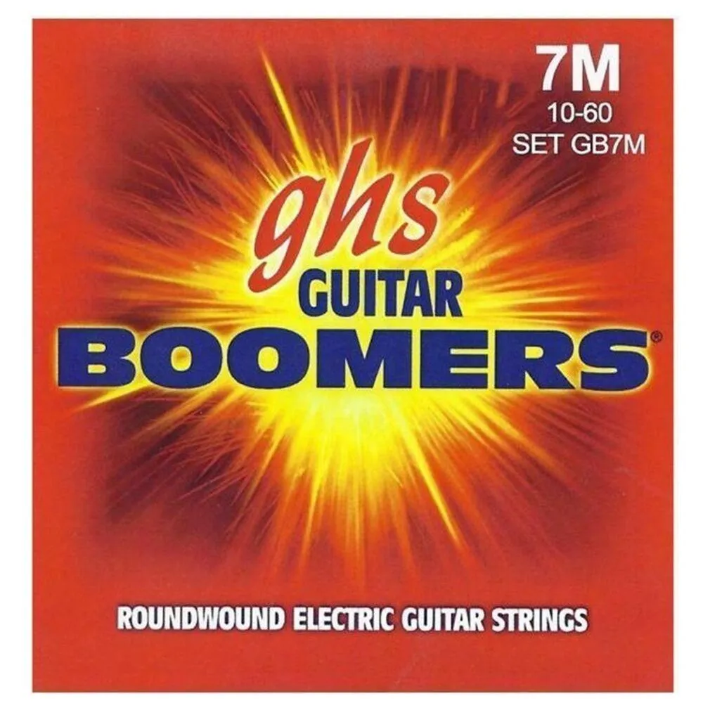 GHS Boomers 7 String Roundwound Electric Guitar Strings 10 - 60 4 SETS - Image 2