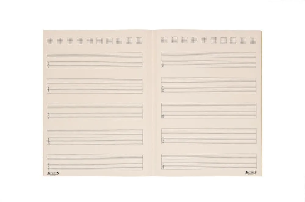 Archives Standard Bound Manuscript Paper Book, Guitar Tab, 48 Pages - Image 2