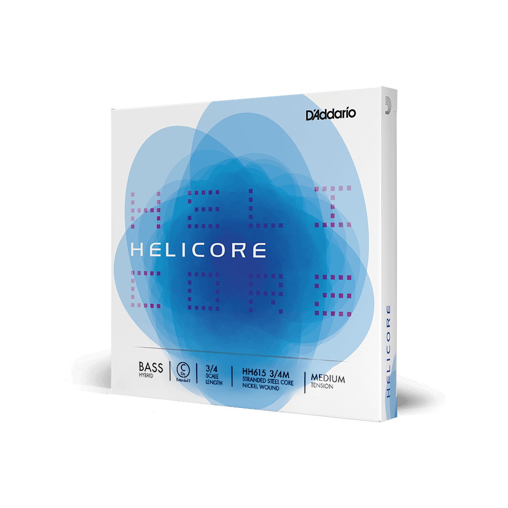 D'Addario Helicore Hybrid Bass Single C (Extended E) String, 3/4 Scale, Medium Tension - Image 2