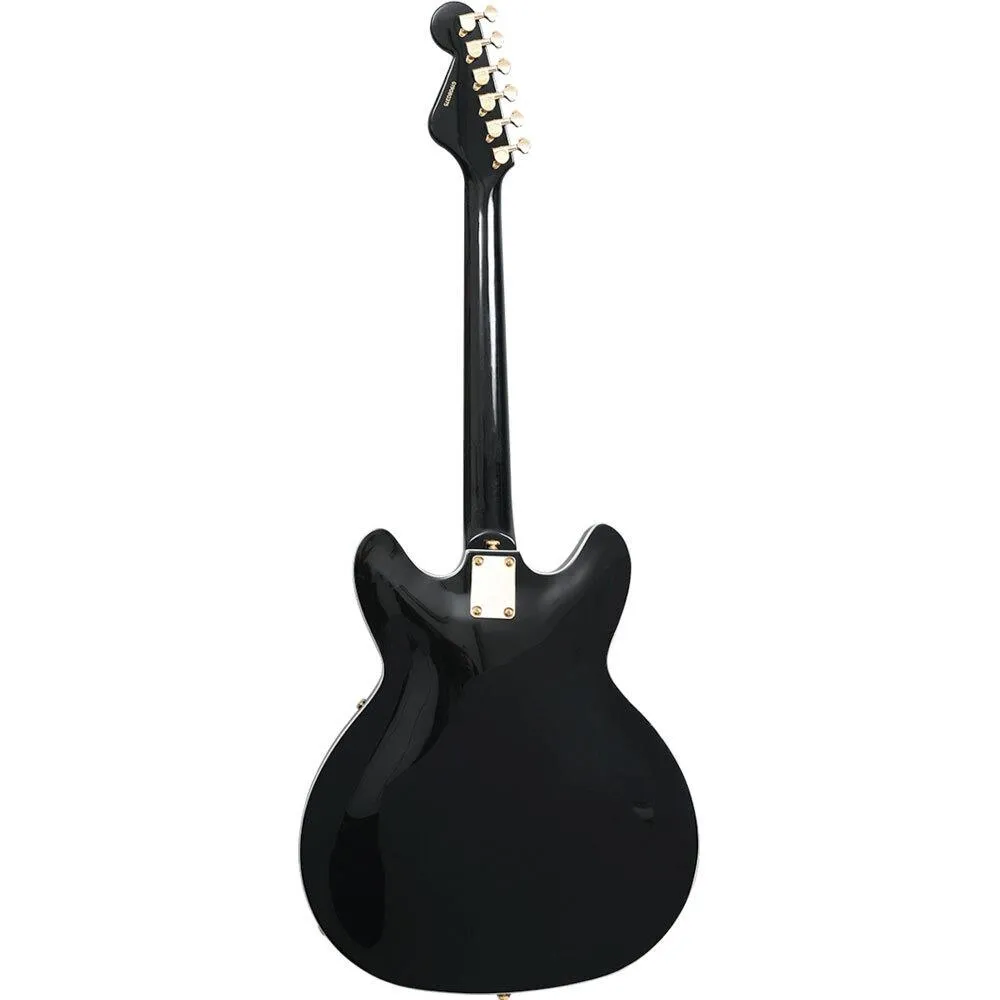 Hagstrom 67’ Viking II Semi-Hollow Electric Guitar in Black Gloss - Image 2