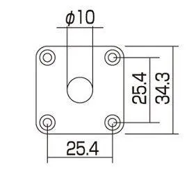 Gotoh Heavy Duty Square Jack Plate - Gold - Image 2