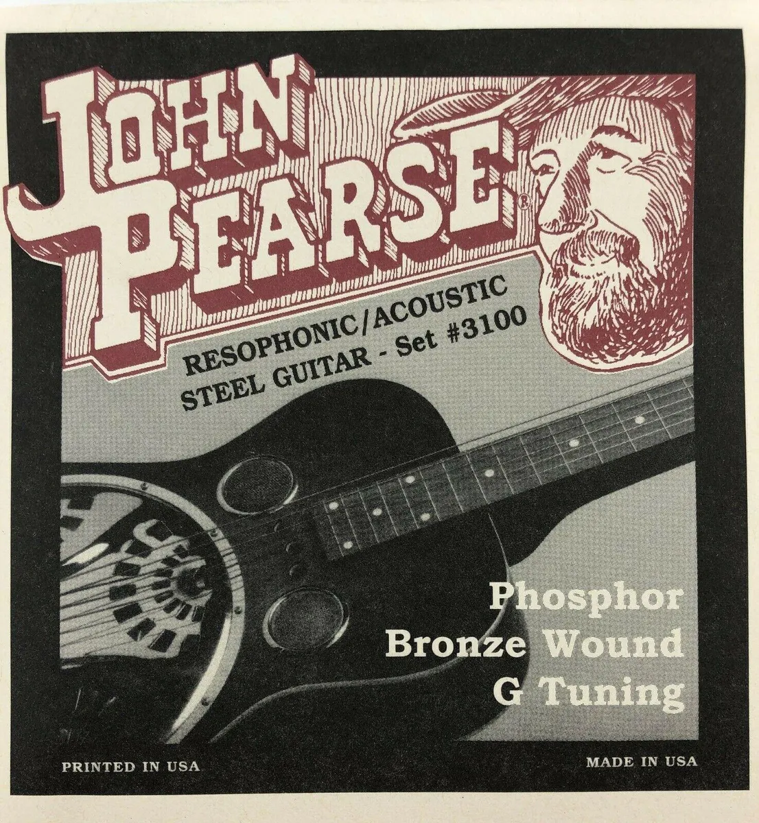 4 x John Pearse 3100 Phosphor Bronze Acoustic Strings 16 - 59 Resophonic - Image 2