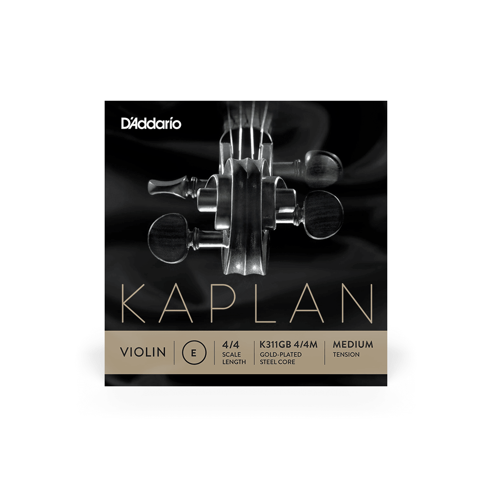 D'Addario Kaplan Gold-Plated Ball End Violin Single E String, 4/4 Scale, Medium Tension - Image 2