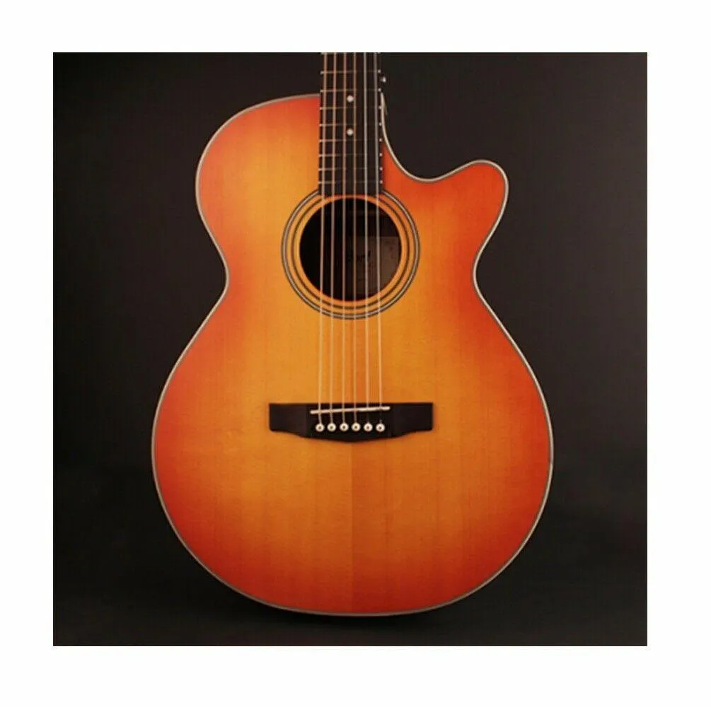 Cort L150F Superfolk Acoustic / Electric Guitar Fishman Pickup Vintage Sunburst - Image 2