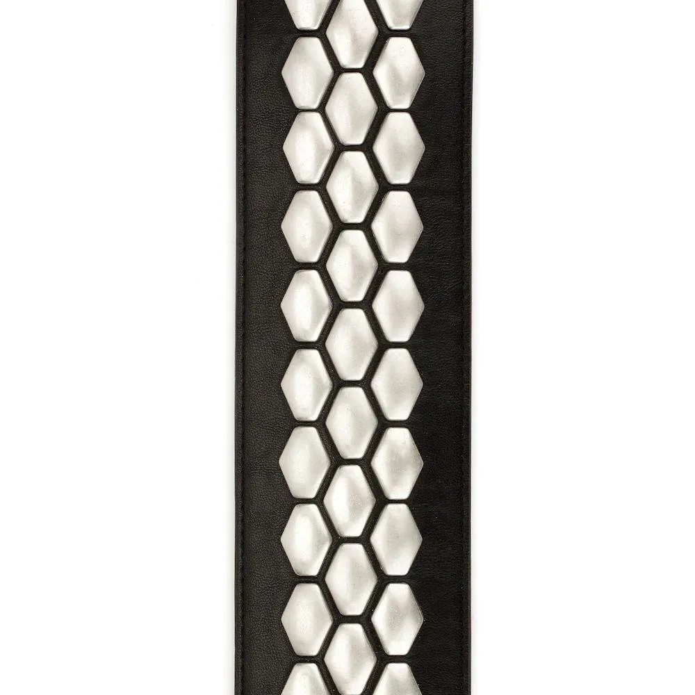 D'Addario Hex Studded Leather Guitar Strap - Image 2