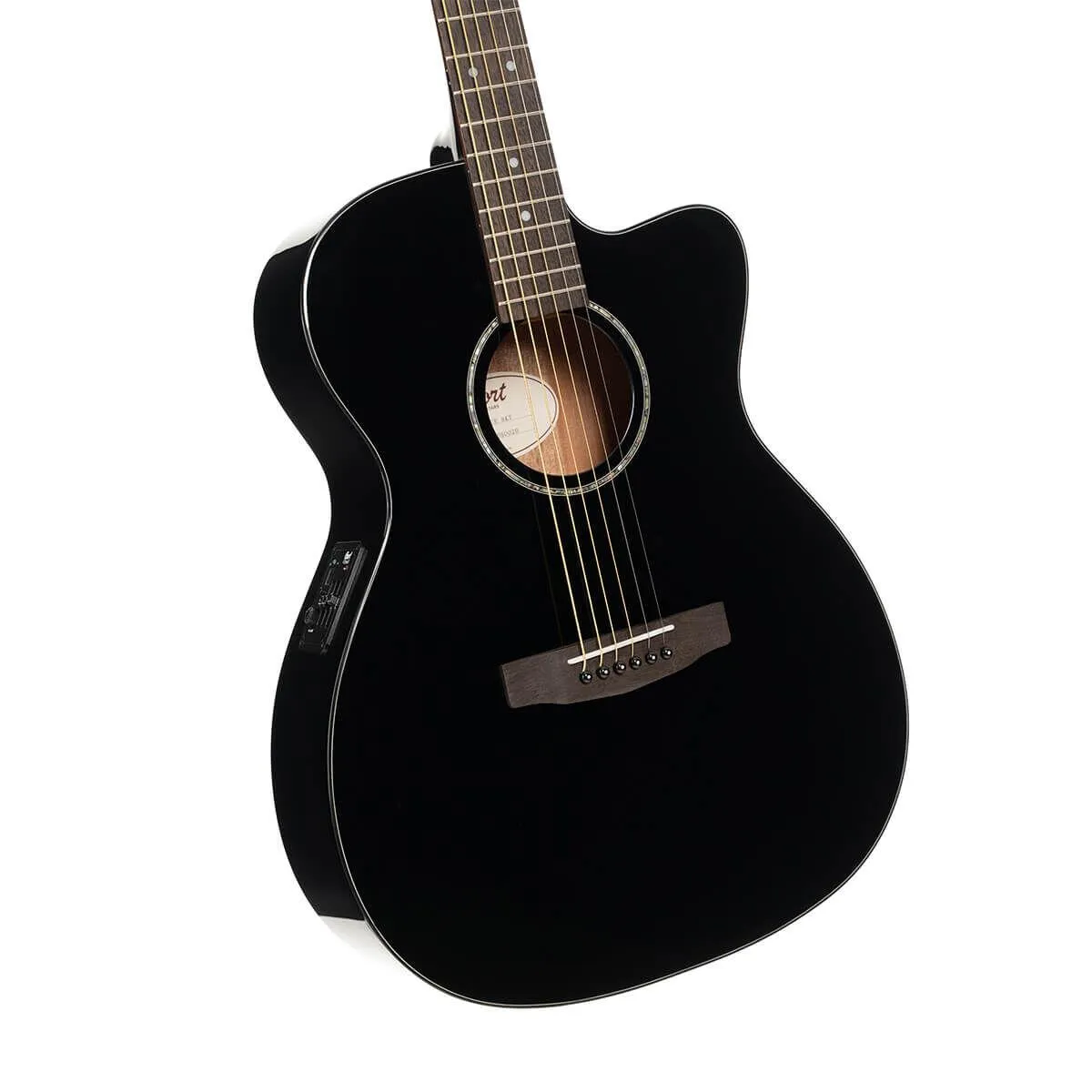 Cort L60CE Orchestral Acoustic / Electric Guitar - Black - Image 2