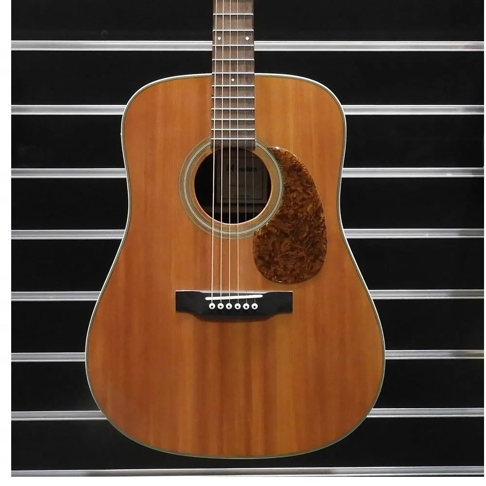LA Guitars All Solid Spruce/Rosewood Dreadnought Acoustic / Electric Guitar - Image 2