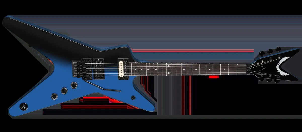 Dean ML 79 Floyd Rose Seymour Duncan Electric Guitar - Black to Blue Fade - Image 2