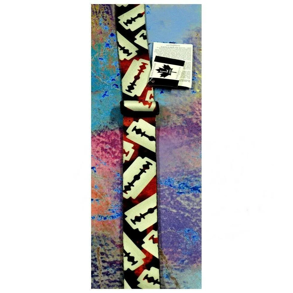 Levy's Polyester Guitar Strap Artist Sublimation Razor Blades, made in Canada - Image 2