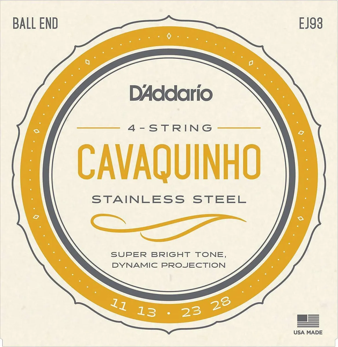 D'Addario J93 Cavaquinho Strings Stainless Steel wound 11 - 28 EJ93 - Image 2