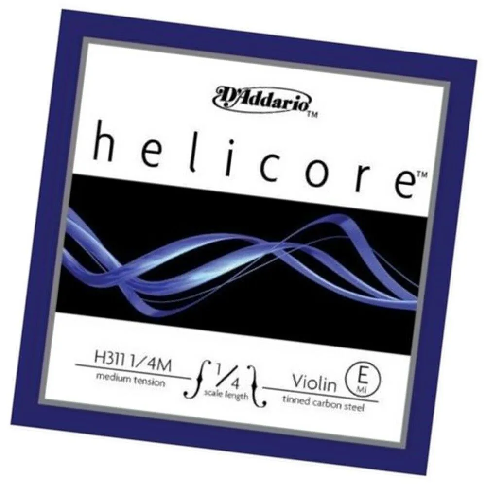 D'Addario Helicore Violin Single E String 1/4 Scale, medium Tension - Image 2