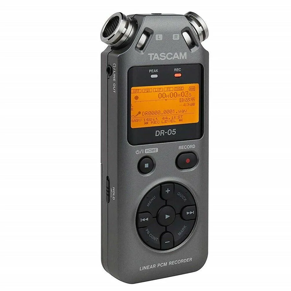 Tascam DR05 V2 Portable Handheld Electronic Digital Recorder PCM DR-05 Grey - Image 2