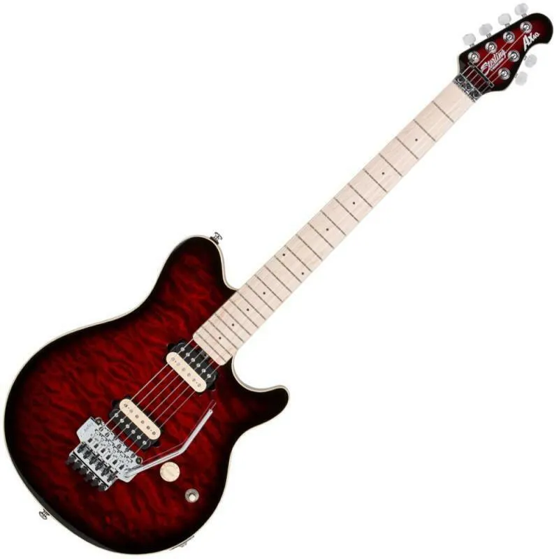 Sterling by Music Man AX40D-RRB Electric Guitar Ruby Red Burst Finish w/ Gig Bag - Image 2