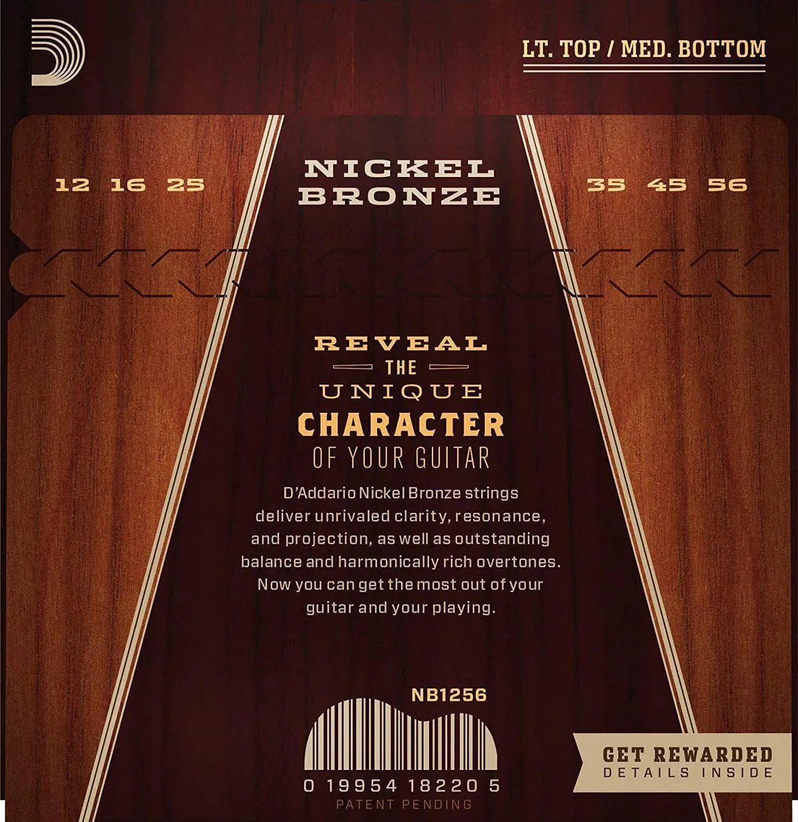 D'Addario Nickel Bronze Acoustic Guitar Strings Light Top / Med Bottom 12 - 56 - Image 2